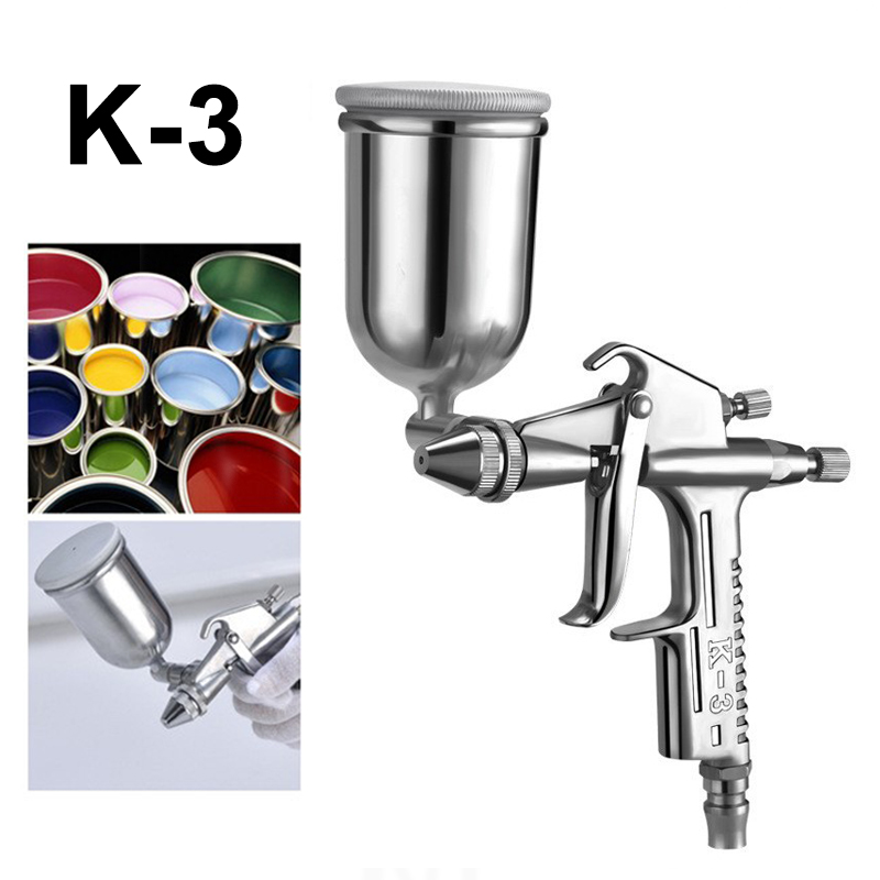 Airbrush Kit With Mini Compressor - ミニペイントスプレーK-3 mm,噴霧ノズル,空気噴霧器,ペイントツールキット,合金,レザー,125mlカップ,0.5