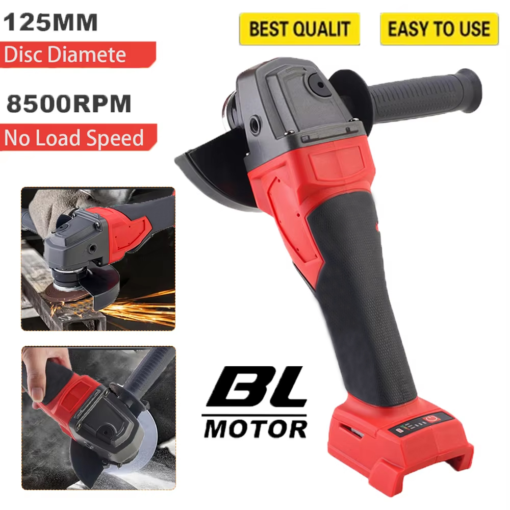 Brushless Angle Grinder Battery Powered - 125 ミリメートル電気アングルグラインダー 3 ギアブラシレスコードレス切断研磨研削電動工具ミルウォーキー 18V バッテリーピン用