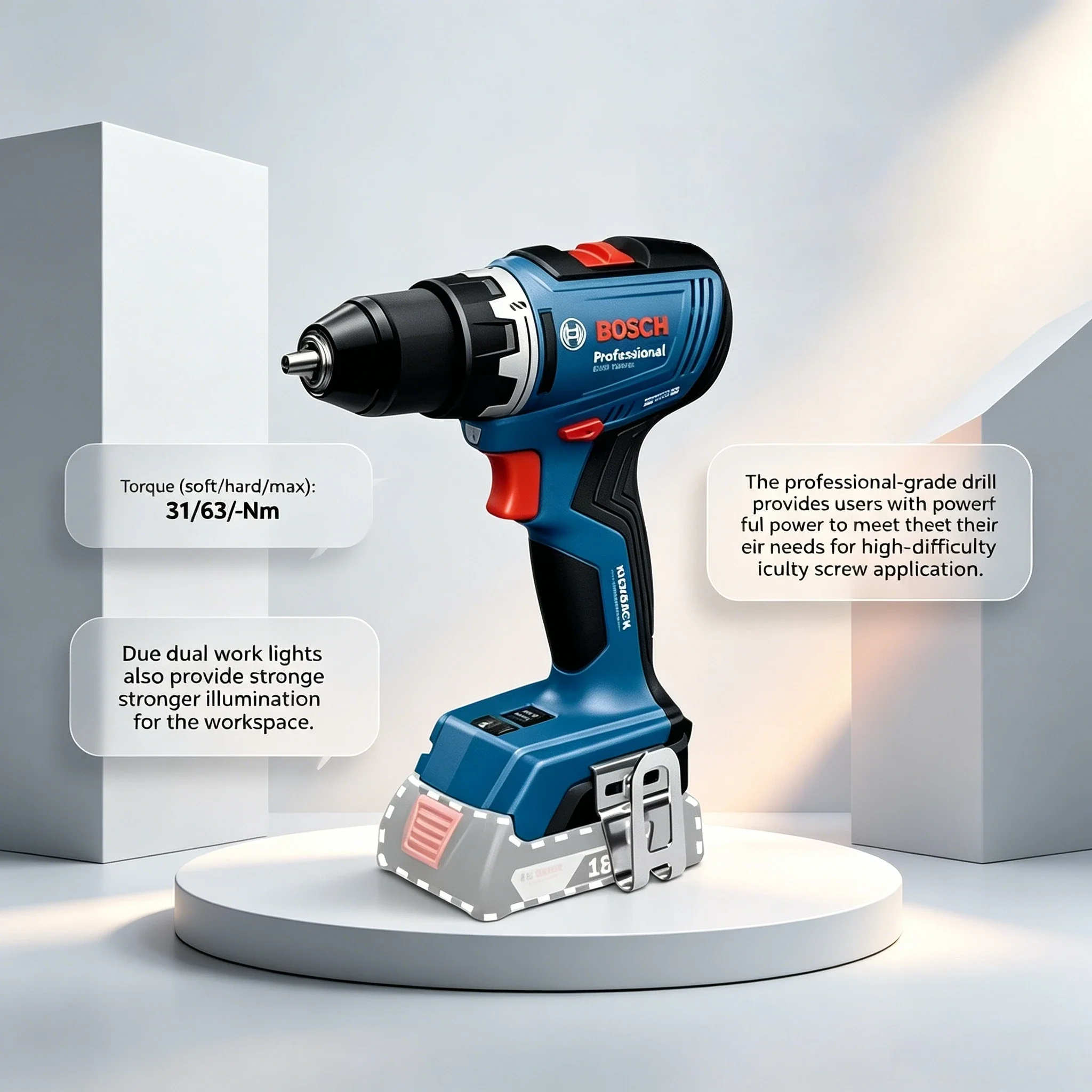 Brushless Cordless Electric Drill 18V - ボッシュ GSR 18V-65 ブラシレスコードレスドリル 18V 63Nm