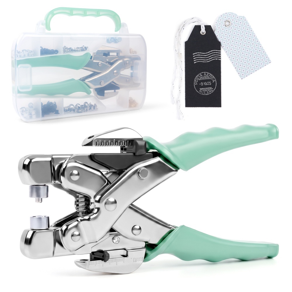 Hand Tools - グロメットツールキット ハンドヘルド穴あけプライヤー バックルボタン メタルカラープライヤー ハンドプレッシャープライヤー リベットバックル縫製ツール