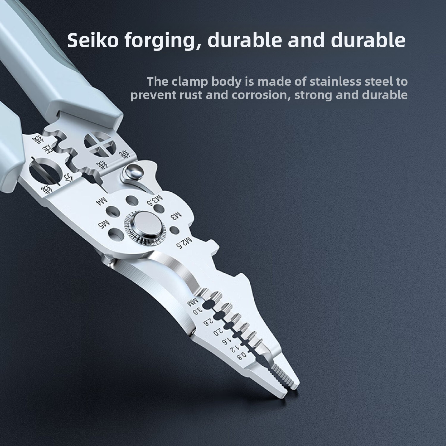 Automatic Wire Stripper Cutter - 多機能工業用ワイヤーストリッパーカッタークリンパー、ヘビーデューティステンレス鋼電気プライヤー、人間工学に基づいた快適なグリップ付き