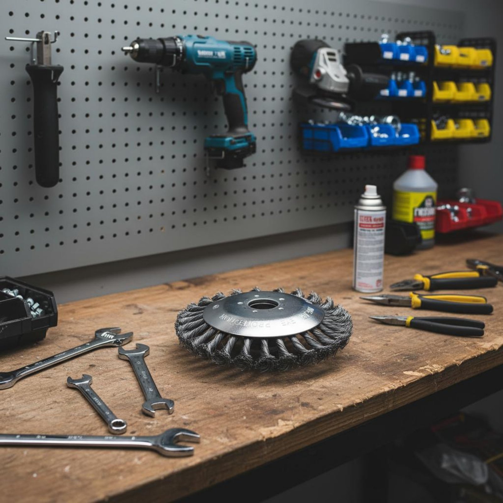 Garden Tools - スチールワイヤートリマーヘッド多用途ツイストワイヤー植生ブラシガーデニングツールアクセサリーパティオ、歩道の錆除去用
