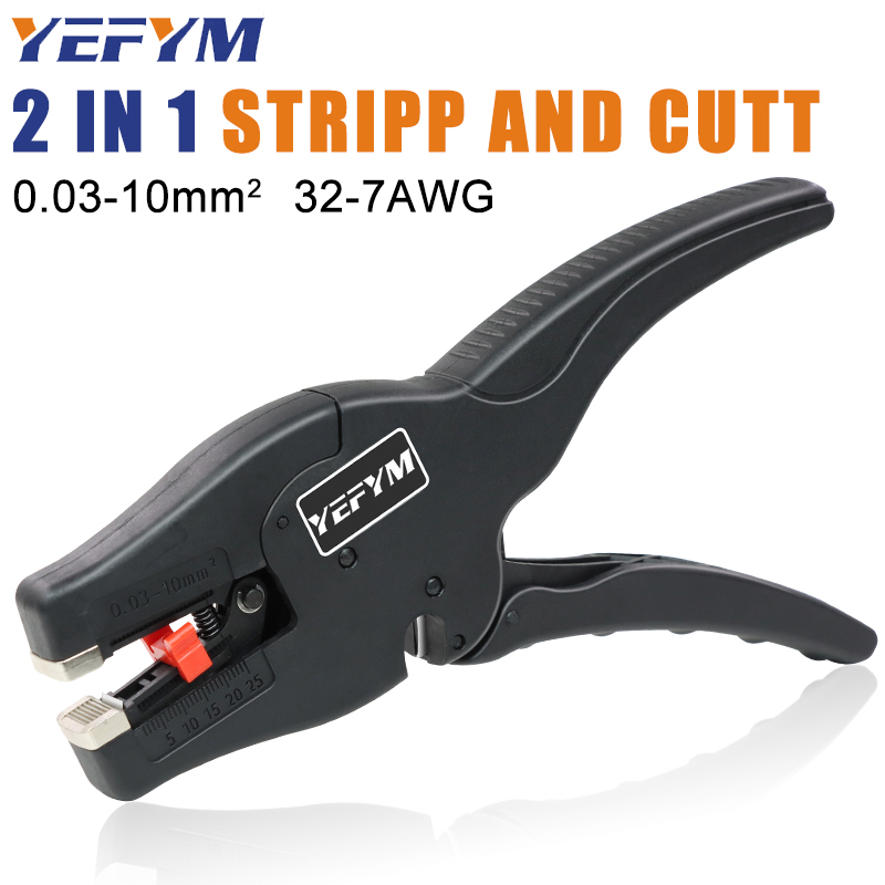 Automatic Wire Stripper Cutter - 自動ワイヤーストリッパーとカッター、YE-D10プライヤー、頑丈なツール、ミニ電気修理ツール、0.03-10mm2、32-7awg、2 in1