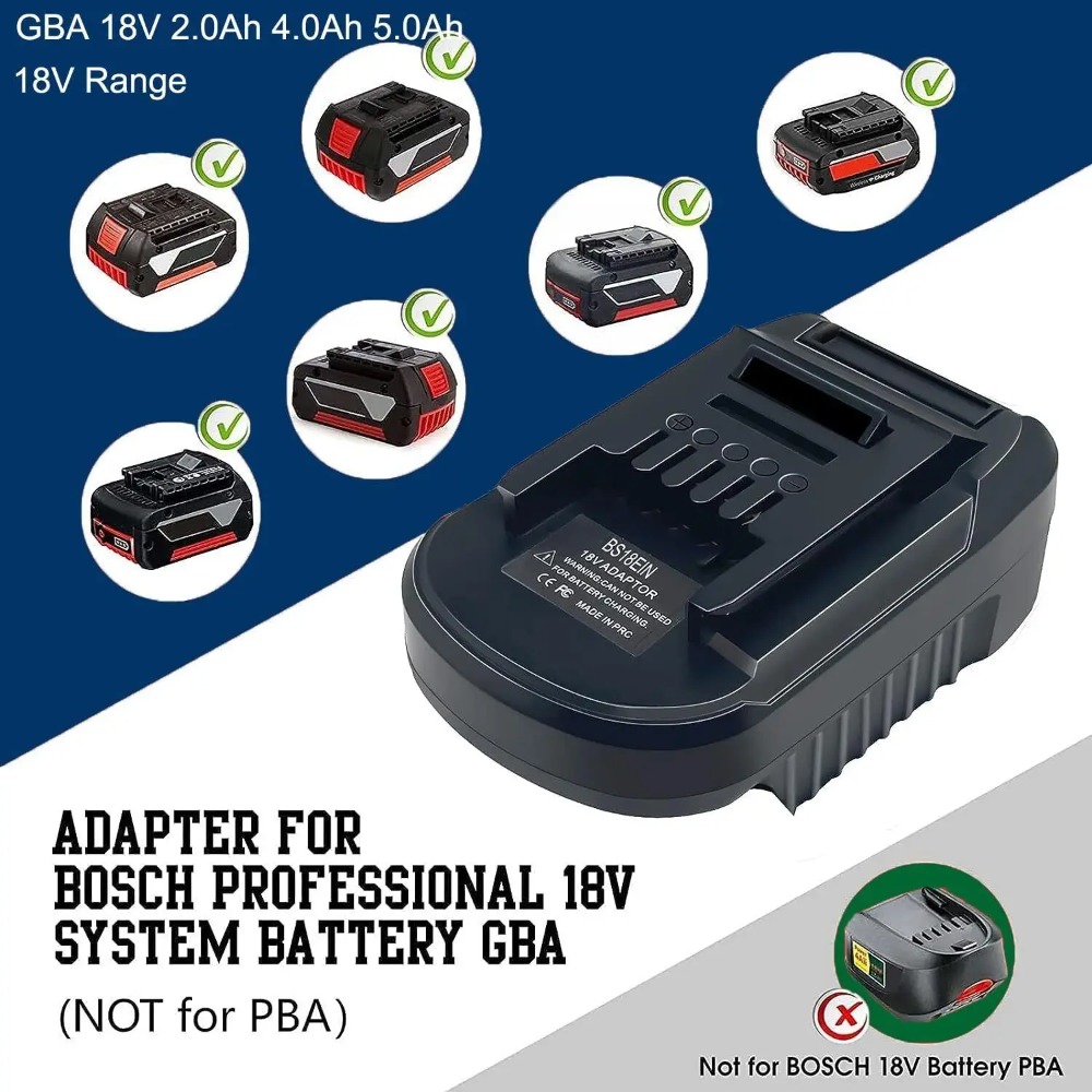 Brushless Cordless Electric Drill 18V - BS18EIN バッテリーアダプター ボッシュ 18V GBA リチウムイオンバッテリー変換器用