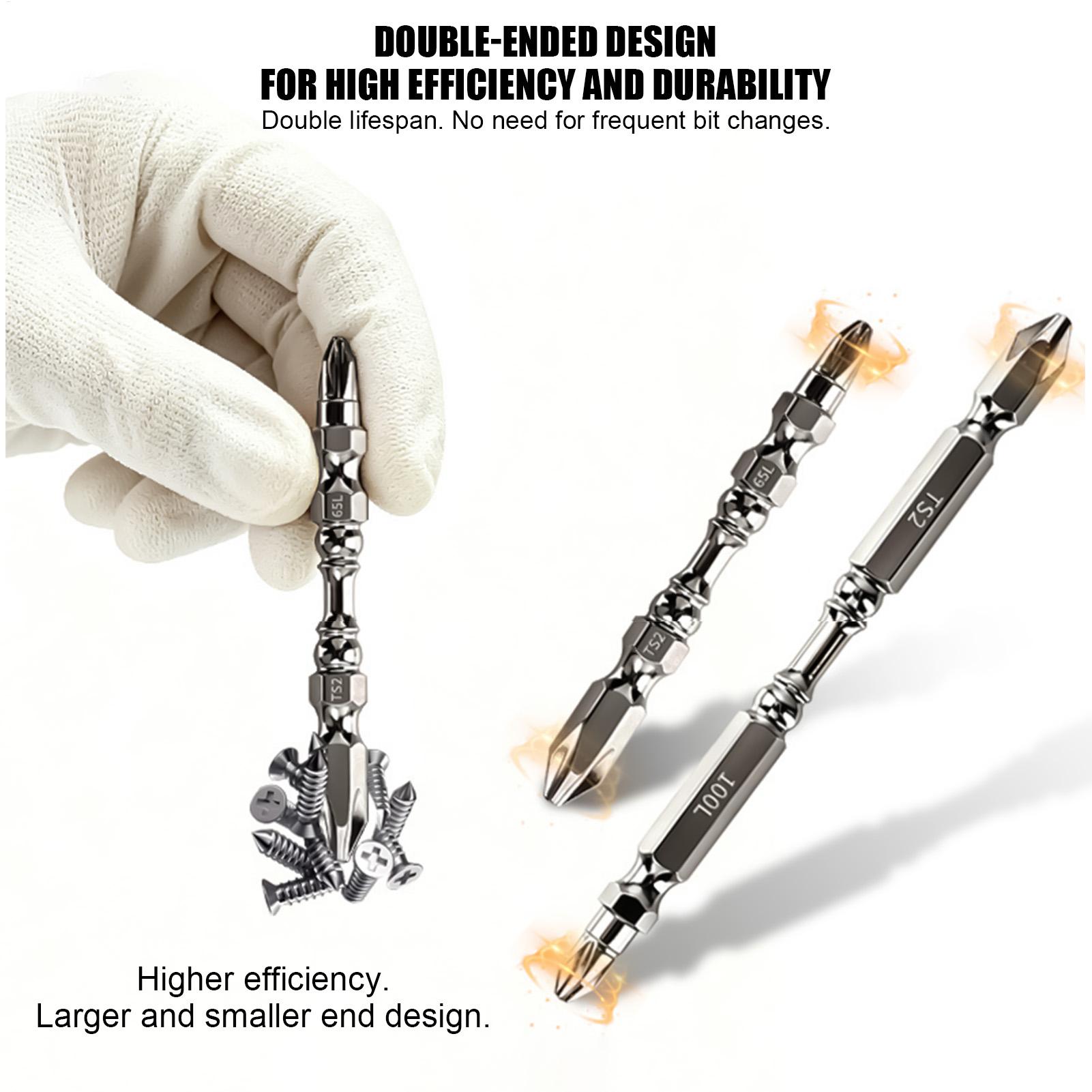 Power Tools - ドライバービットセット磁気ヘビーデューティ金属六角シャンク滑り止めハンドツール10ピース電動ドリルドライバービット用