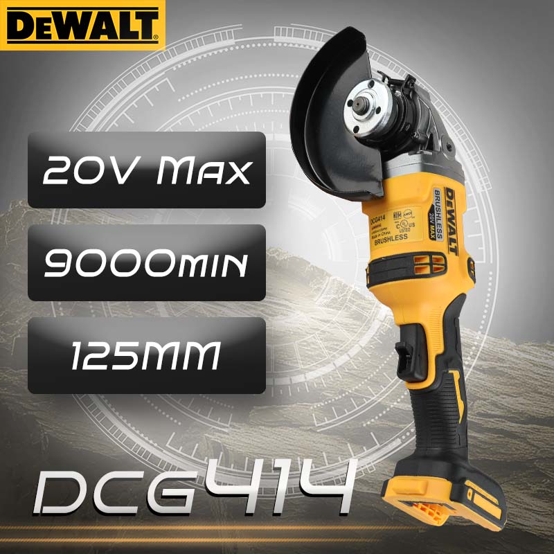 Brushless Angle Grinder Battery Powered - DEWALT DCG414 20V MAX ブラシレスアングルグラインダー 125mm