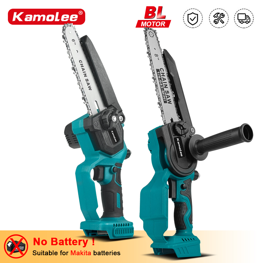 Mini Electric Chainsaw 6 Inch - Kamolee-ミニブラシレス電動のこぎり、充電式チェーンソー、ウッドカッター、剪定ガーデン電動工具、6 