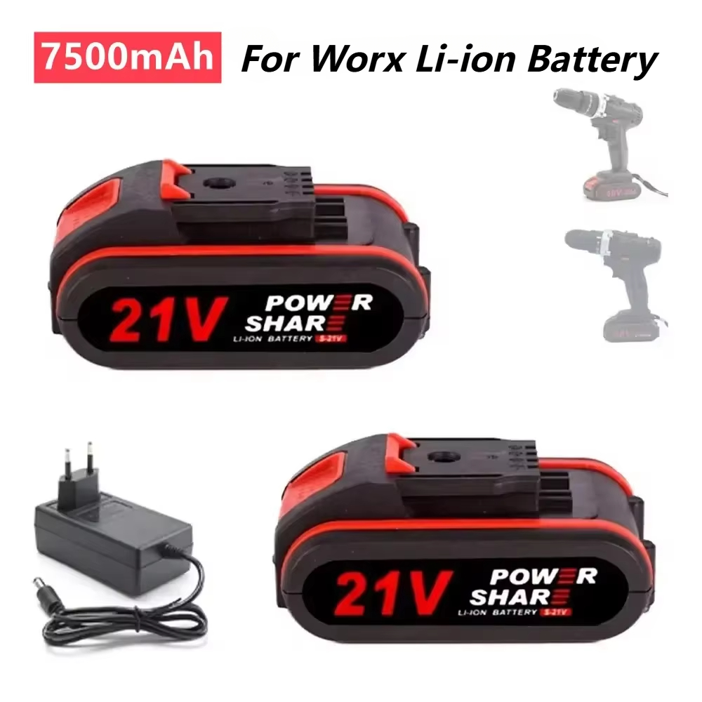 Brushless Cordless Electric Drill 18V - 21V 大容量充電式リチウムイオンバッテリー WORX 18V 20V 電動のこぎり電動ドリルおよびガーデンパワーツール用