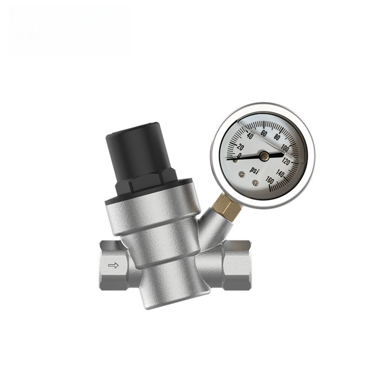 Plumbing - 調整可能な水圧レギュレーターバルブ真鍮製3/4インチ、ゲージとフィルタースクリーン付き、RV/キャンピングトレーラー/モーターホーム配管用