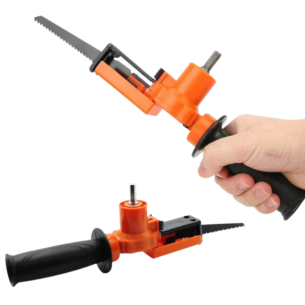 Reciprocating Saw Attachment Drill - 電動レシプロソーアダプター 電動ソー ドリルからジグソーへのアタッチメント（鋸刃とハンドル付き）木材および金属切断用