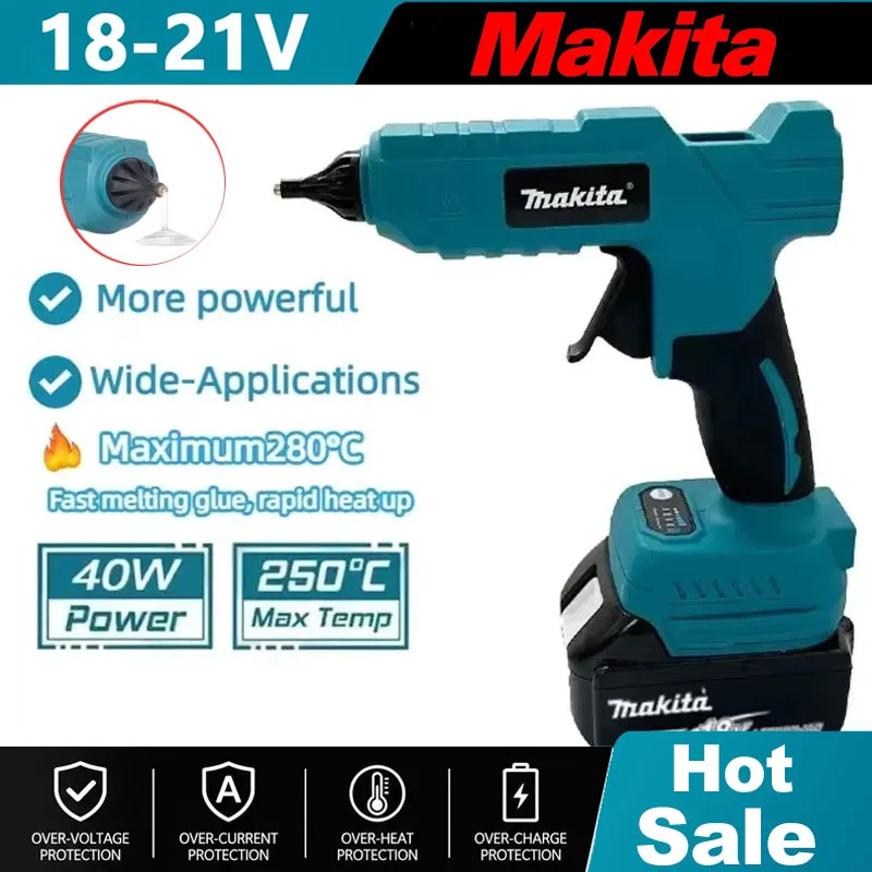 Hot Melt Glue Gun Cordless - マキタコードレス電動ホットメルトグルーガン 18V バッテリー式ホットエア溶接ガン 家庭用クラフトDIY用