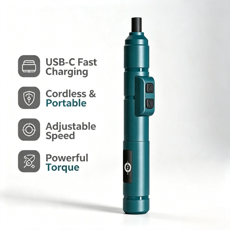 Electric Screwdriver Rechargeable Usb - 3.6Vミニ電動ハンドドリル、ワイヤレス充電式ドライバー、USB-Cコードレスツール、家庭修理やDIY組み立て用