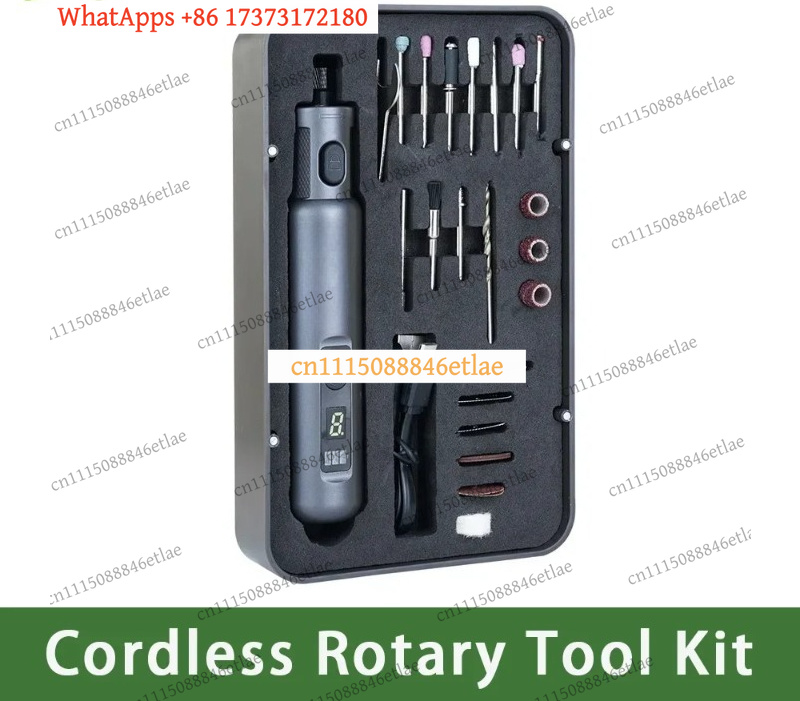 Cordless Rotary Tool Kit Accessories - Crealityコードレスロータリーツールキット、多機能6段階変速、長時間バッテリー駆動、3Dプリンターアクセサリー