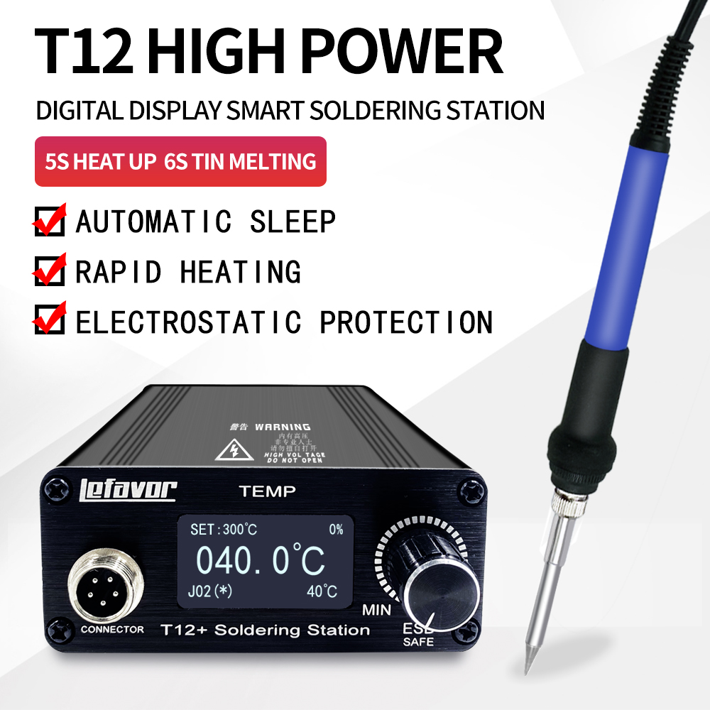 Digital Soldering Station T12 - T12 + はんだステーションはんだごて 1.3 インチ OLED