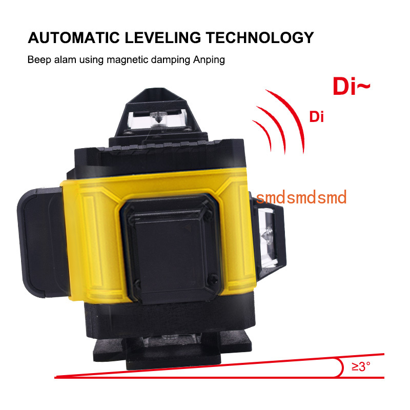 16ライン4Dレーザーレベル水平＆垂直クロスライングリーンビ - Laser Level 16 Lines 4D Green のレビューと価格
