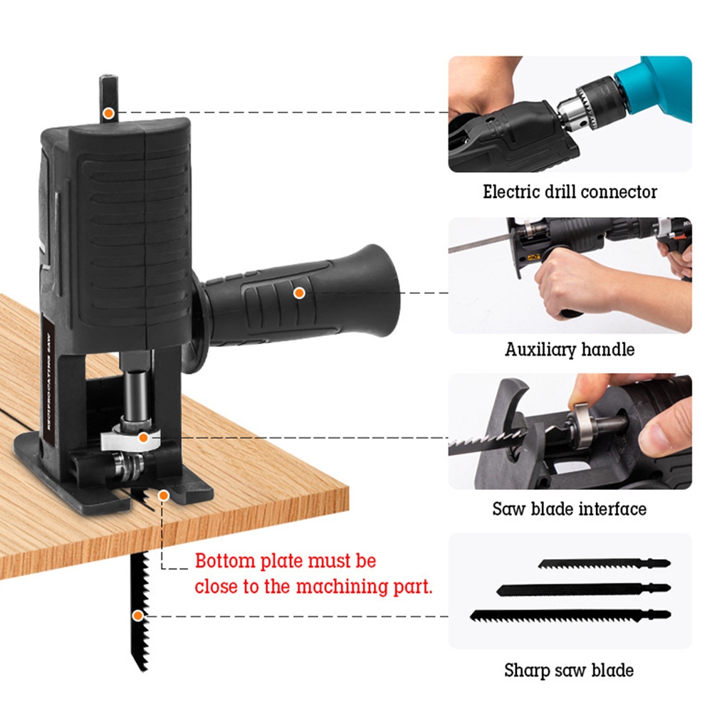 ポータブルレシプロソーアダプター多機能電動ドリル改造ツールア - Reciprocating Saw Attachment Drill のレビューと価格