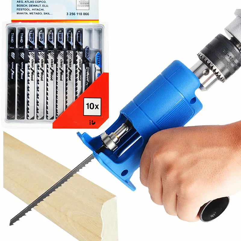 ポータブルミートソーアダプター,電気ドリル,変更されたジグソ - Reciprocating Saw Attachment Drill のレビューと価格