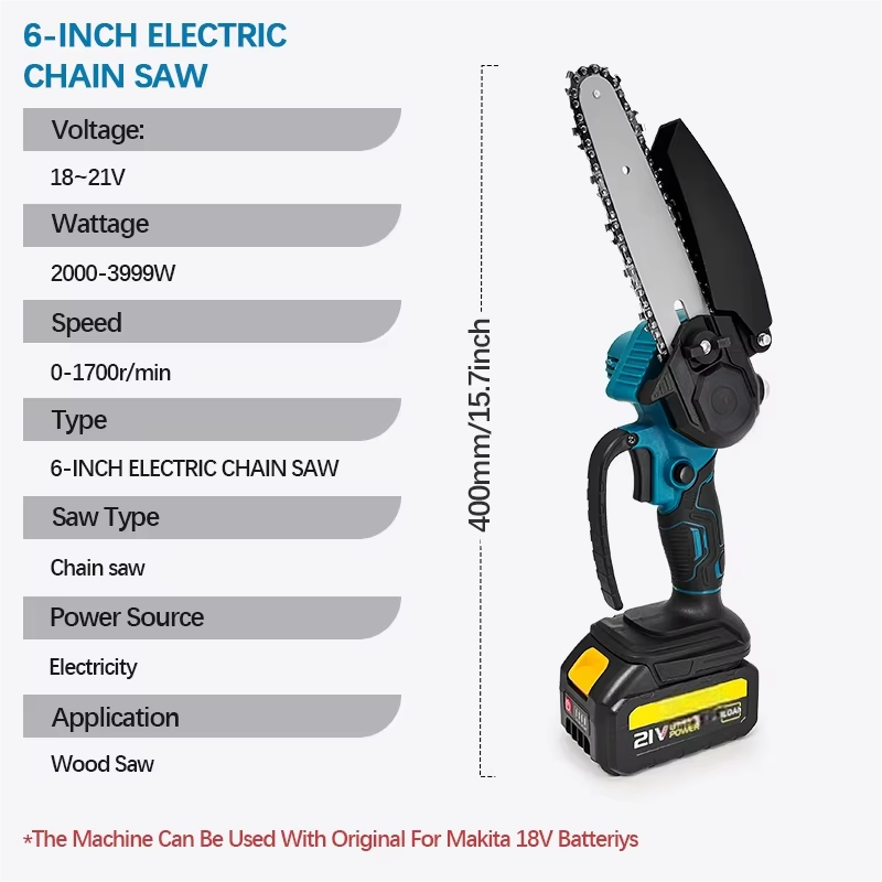 1700RPM 6インチミニリチウムイオン電動チェーンソー片 - Mini Electric Chainsaw 6 Inch のレビューと価格