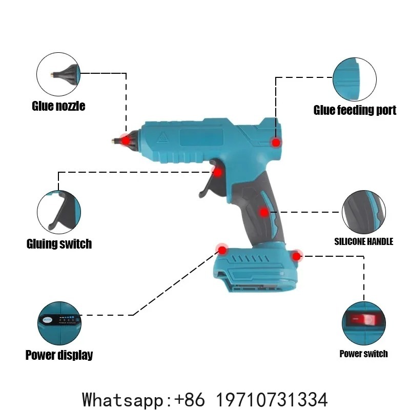 コードレス電動ホットメルト11mmグルースティック溶接ガン  - Hot Melt Glue Gun Cordless のレビューと価格