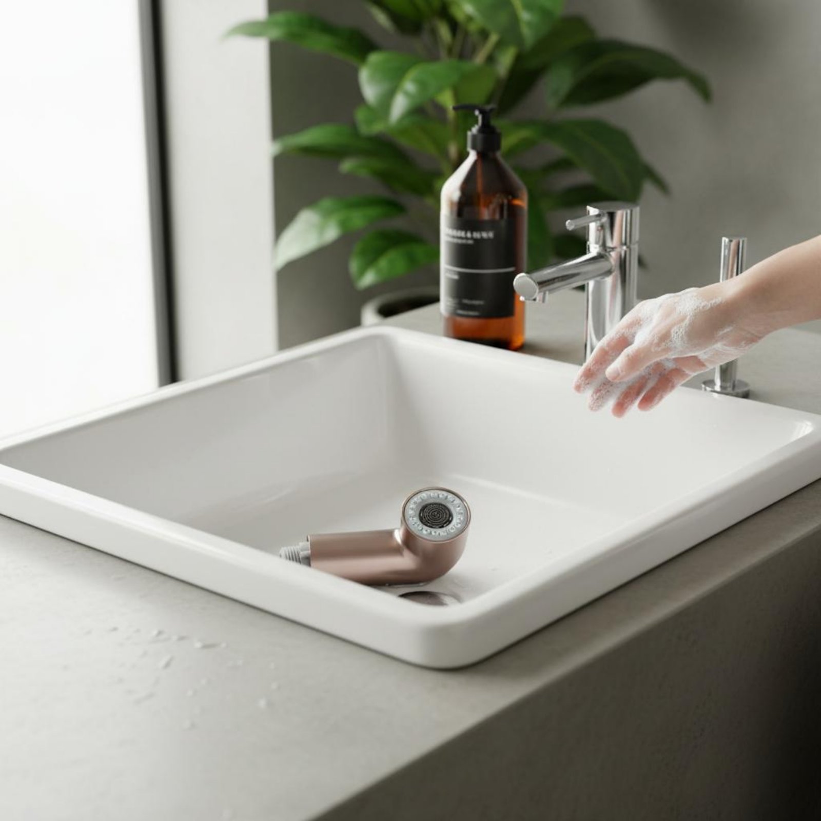2機能蛇口ヘッド 2機能シンクスプレーヘッド ハンドヘルド蛇 - Plumbing のレビューと価格