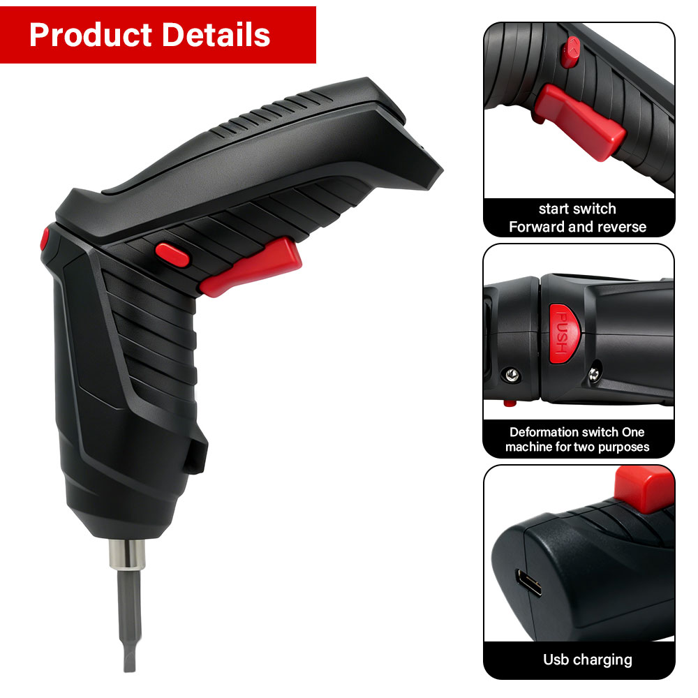 多機能3.6V充電式リチウムイオンコードレス電動ドライバーセ - Electric Screwdriver Rechargeable Usb のレビューと価格