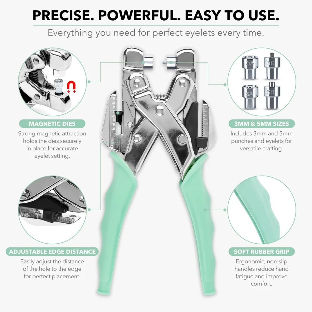 グロメットツールキット ハンドヘルド穴あけプライヤー バック - Hand Tools のレビューと価格