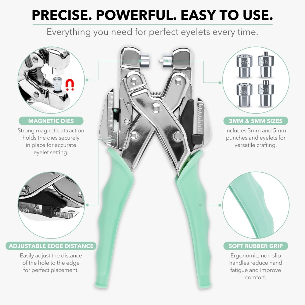 グロメットツールキット ハンドヘルド穴あけプライヤー バック - Hand Tools のレビューと価格