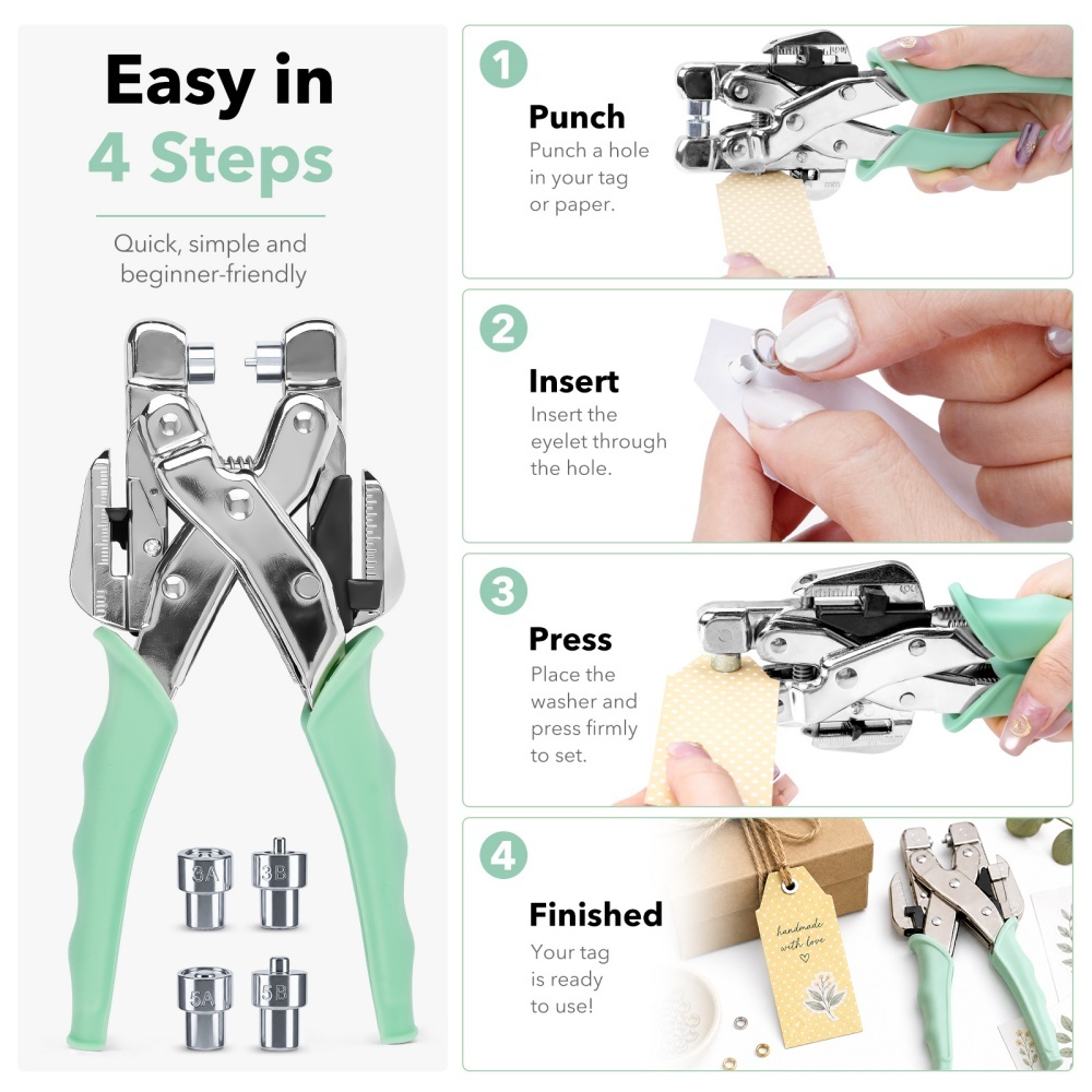 グロメットツールキット ハンドヘルド穴あけプライヤー バック - Hand Tools のレビューと価格