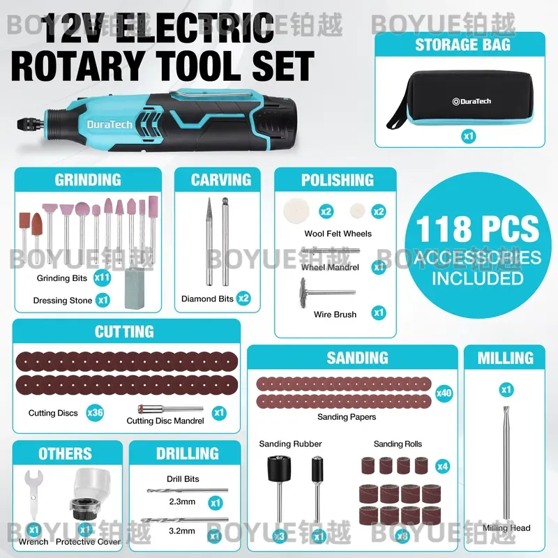 12V コードレスロータリーツール 5000-35000RP - Cordless Rotary Tool Kit Accessories のレビューと価格