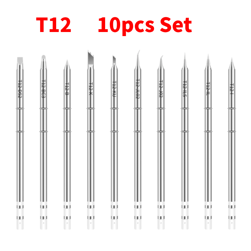 10 個 T12 セットはんだごてチップ各種モデル T12- - Digital Soldering Station T12 のレビューと価格