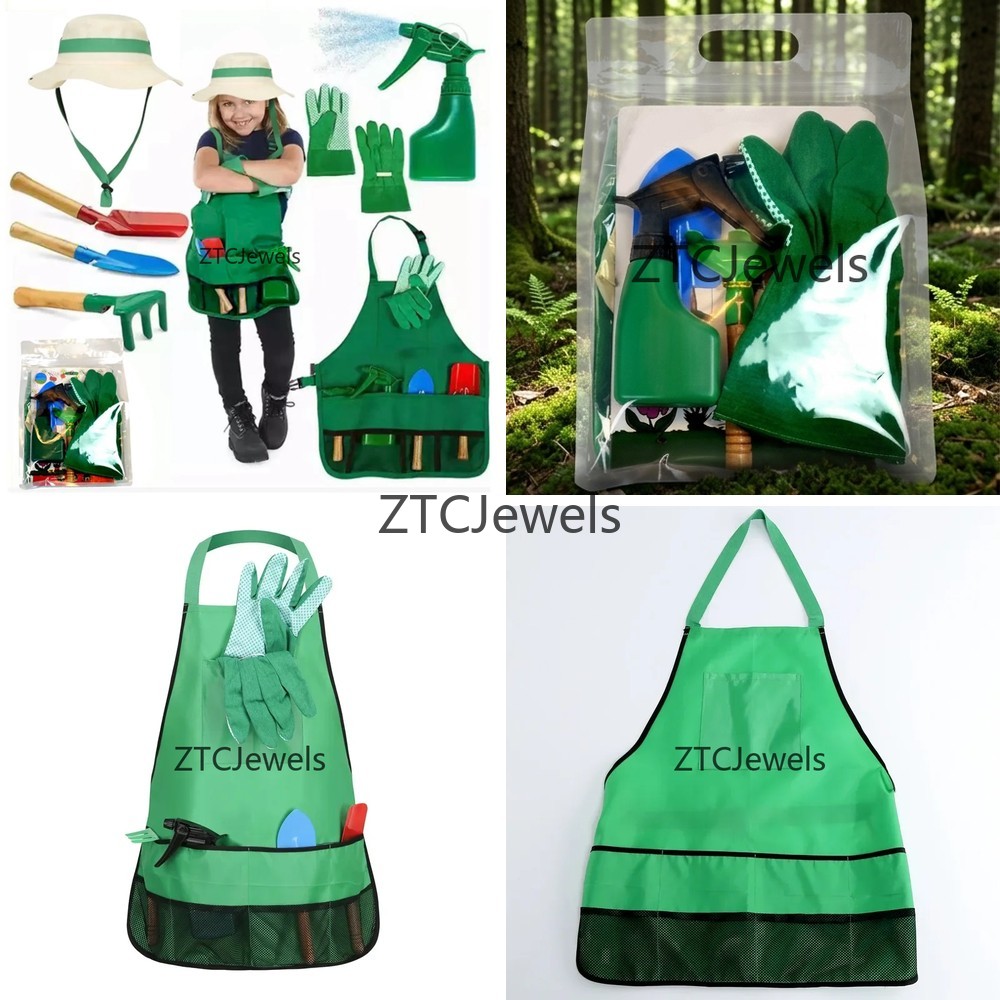 キッズガーデンエプロンツールセット 手袋付き 女の子用コスプ - Garden Tools のレビューと価格