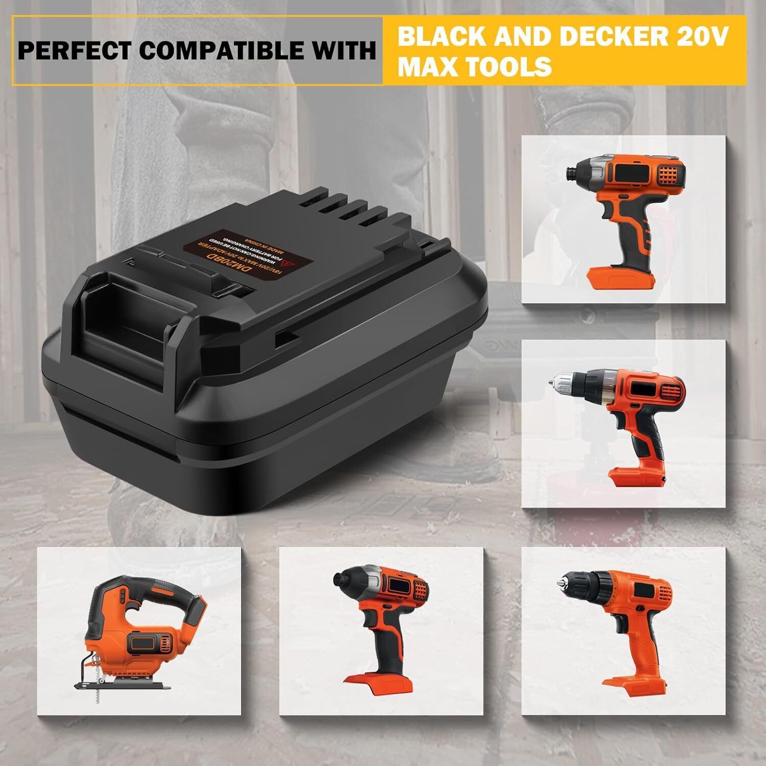 DM20BD バッテリーアダプター DeWalt 20V 用 - Brushless Cordless Electric Drill 18V のレビューと価格