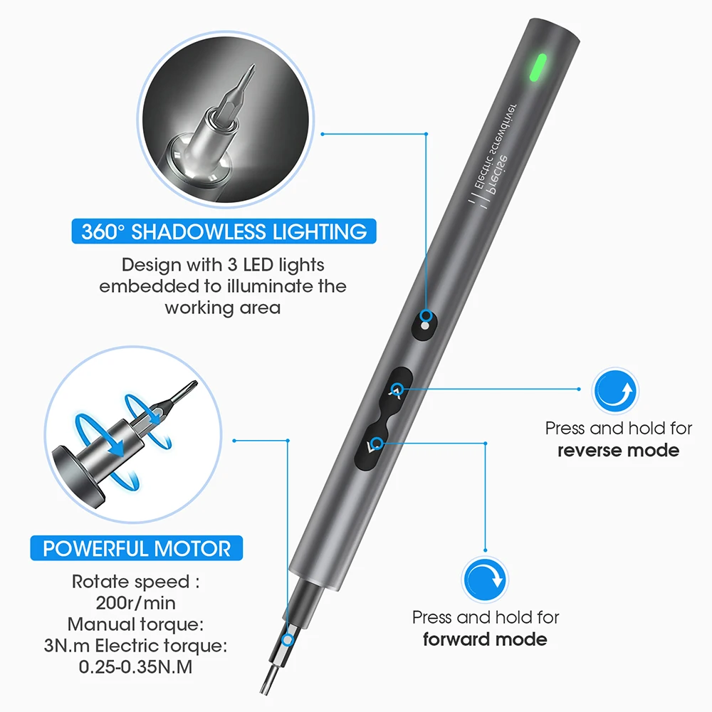 62/6 in 1 精密電動ドライバーセット電動工具キット充 - Electric Screwdriver Rechargeable Usb のレビューと価格