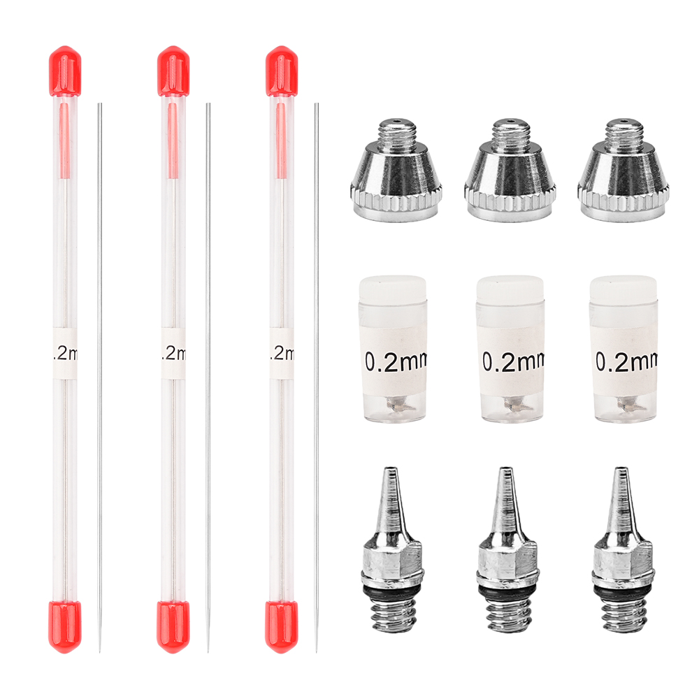 1/3 個セット 0.2/0.3/0.5 ミリメートルエアブ - Airbrush Kit With Mini Compressor のレビューと価格