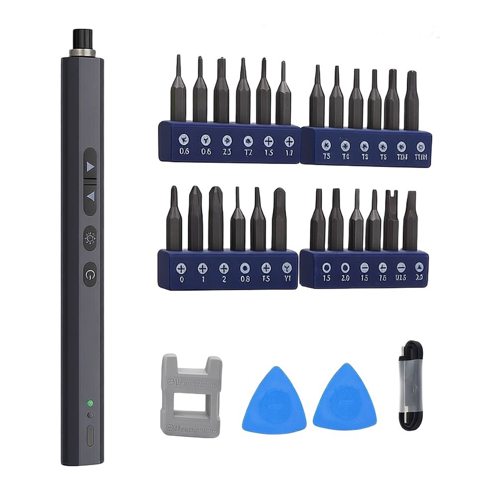 電動ドライバーキット 24 ビット USB 充電式 LED  - Electric Screwdriver Rechargeable Usb のレビューと価格
