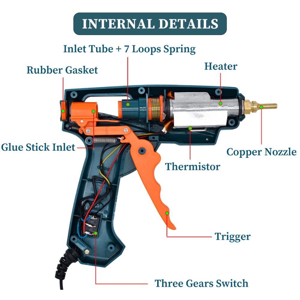 ホットメルトグルーガン シングル、パッキングセット-8 15 - Hot Melt Glue Gun Cordless のレビューと価格