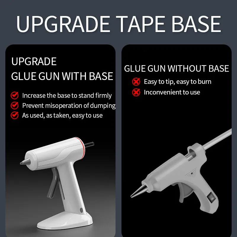 ミニコードレスホットメルトグルーガン高温電気修理ツールDIY - Hot Melt Glue Gun Cordless のレビューと価格