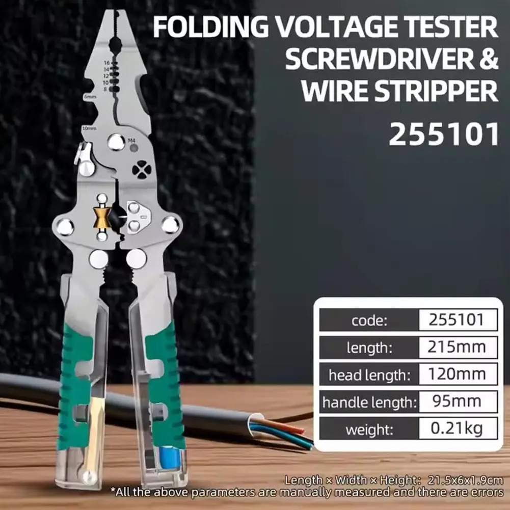 Foldalbe ワイヤーストリッピングプライヤー電圧テスト - Automatic Wire Stripper Cutter のレビューと価格