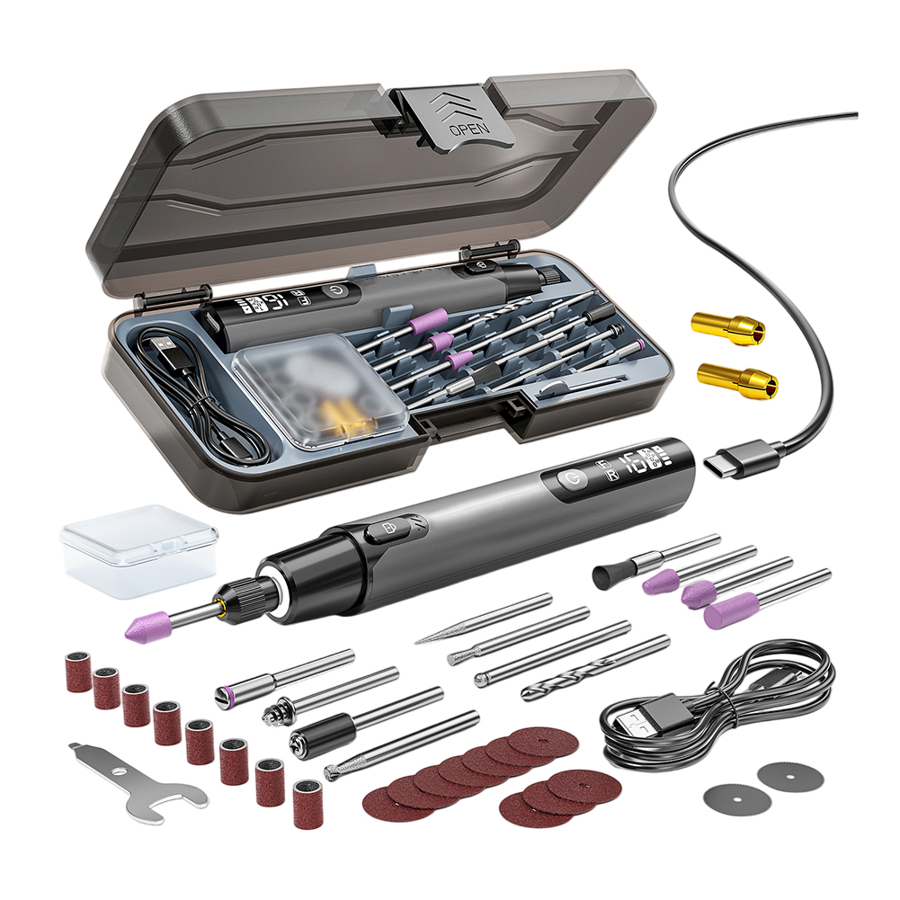 コードレス/ロータリー/ツールキット LEDディスプレイ付き - Cordless Rotary Tool Kit Accessories のレビューと価格