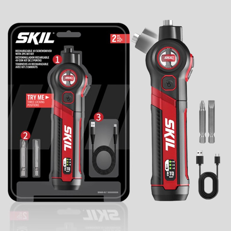 SKIL 5619 4V ミニ電動ドライバーセットスマートス - Electric Screwdriver Rechargeable Usb のレビューと価格