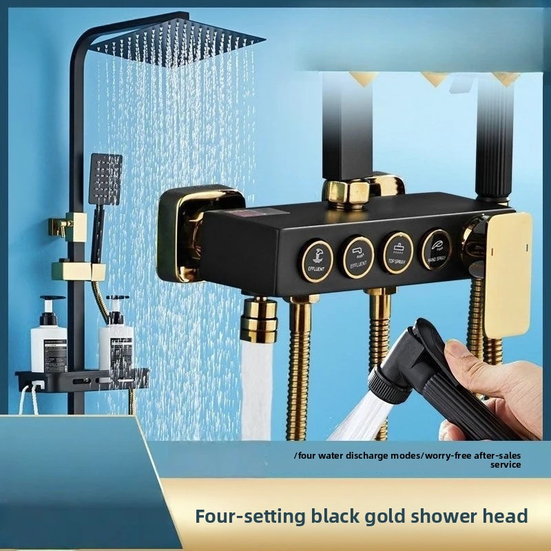 ブラックゴールドステンレス鋼シャワーシステムコンプリートセッ - Plumbing のレビューと価格