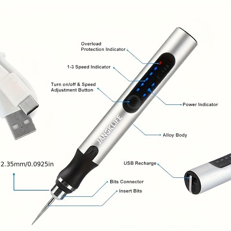 USBコードレスロータリーツールキット木工彫刻ペンDIYジュ - Cordless Rotary Tool Kit Accessories のレビューと価格