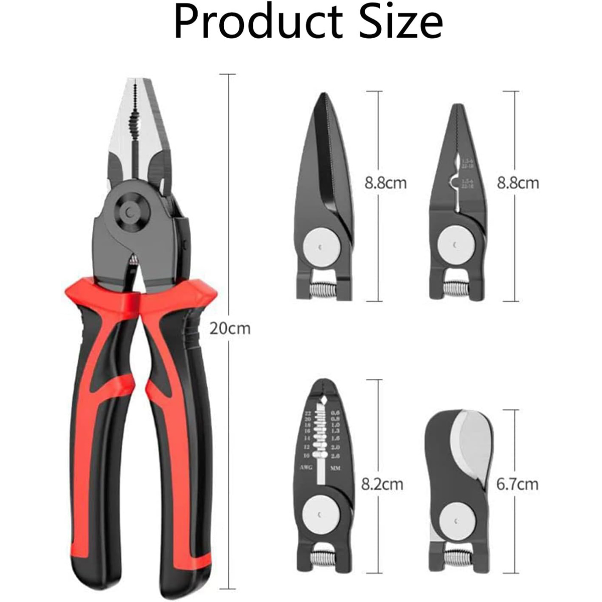 5 in1 圧着ペンチワイヤーカッター鋼線プライヤー万力スト - Automatic Wire Stripper Cutter のレビューと価格