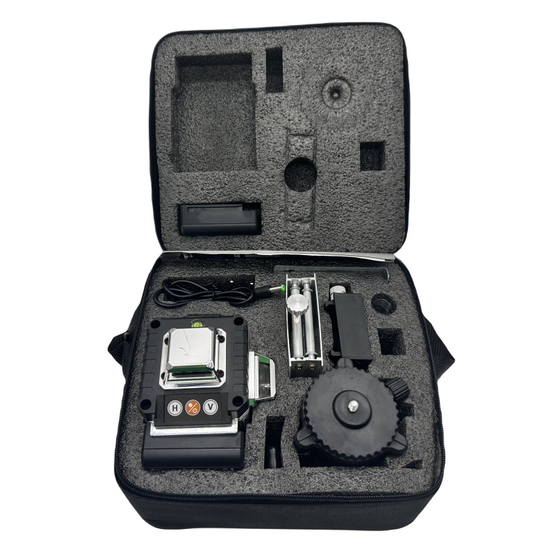 ミラー3Dレーザーレベル4D銀メッキグリーン12ライン16ラ - Laser Level 16 Lines 4D Green のレビューと価格