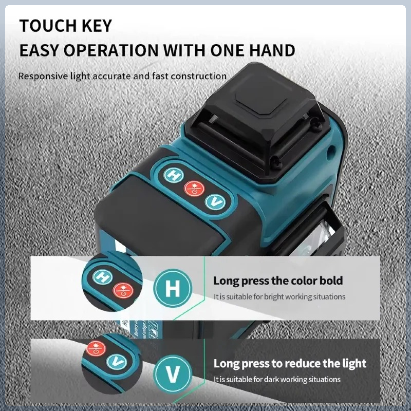 オリジナルマキタセーフマルチプロテクション18Vバッテリー、 - Laser Level 16 Lines 4D Green のレビューと価格