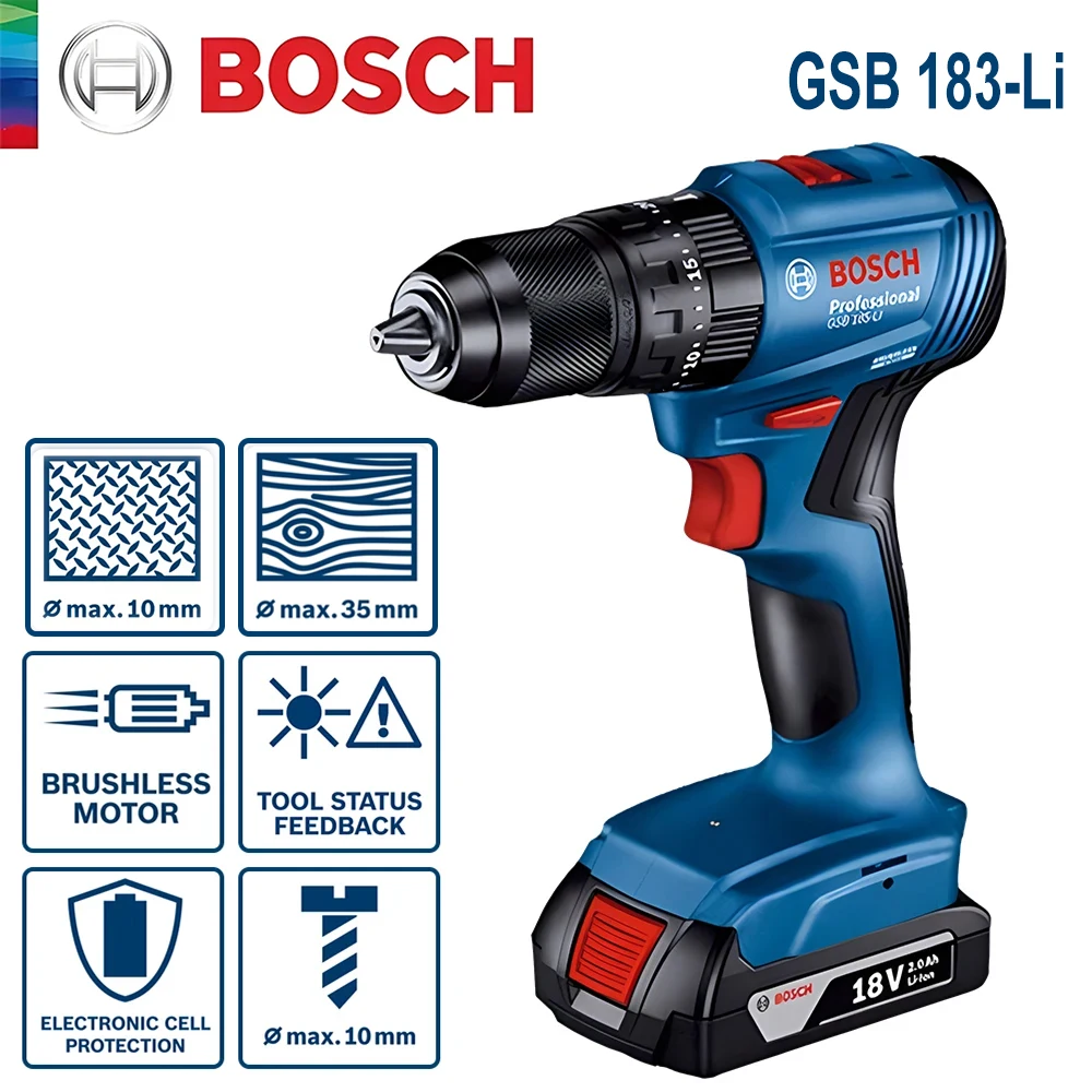 ボッシュ GSB 183-LI 18V ブラシレスインパクト - Brushless Cordless Electric Drill 18V のレビューと価格