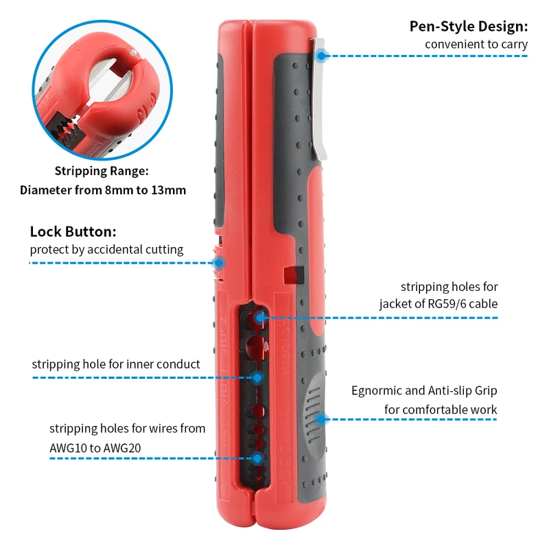 多機能ケーブルワイヤーストリッパーカッタープライヤーハンドツ - Automatic Wire Stripper Cutter のレビューと価格