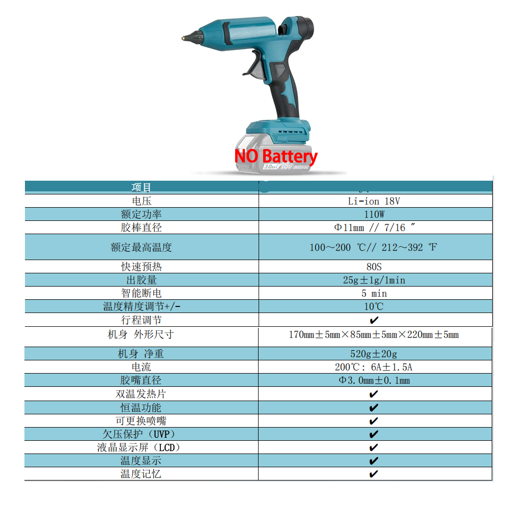 VILASTING 電気ホットメルトグルーガンコードレス L - Hot Melt Glue Gun Cordless のレビューと価格