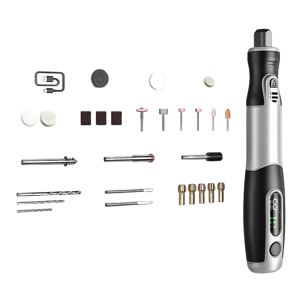 コードレス電動回転ツールキット USB充電式彫刻ペン グライ - Cordless Rotary Tool Kit Accessories のレビューと価格
