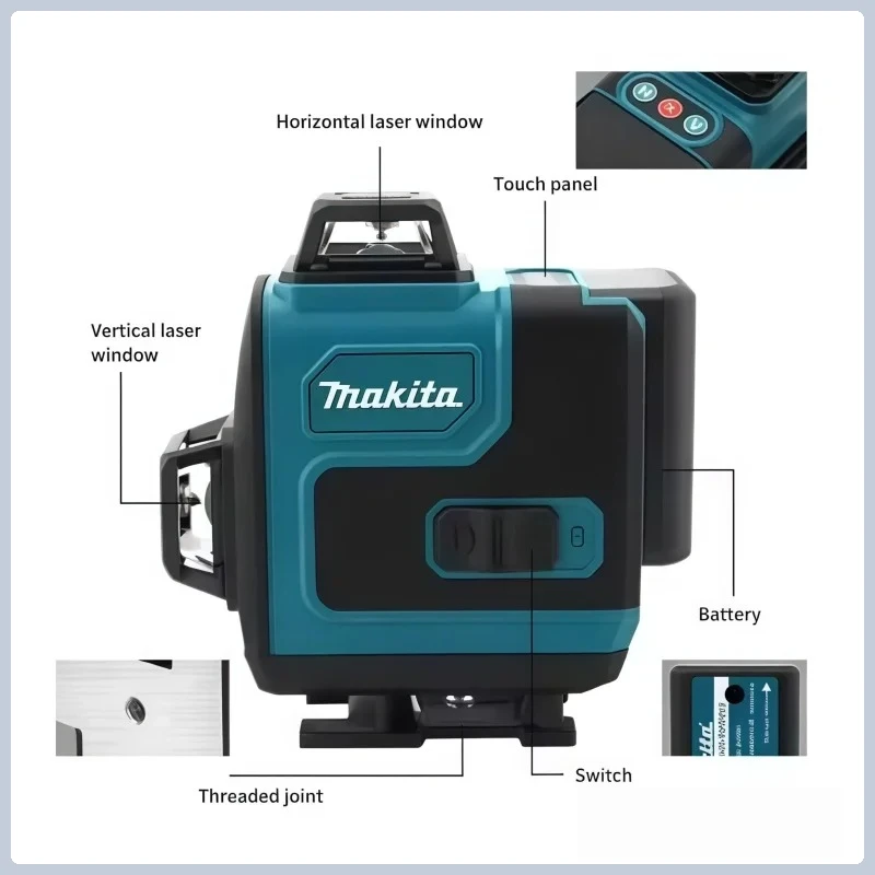 マキタ4.0Ah Maxバッテリー対応 マキタ16ライン4D - Laser Level 16 Lines 4D Green のレビューと価格